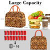 Picture of Lunch Bag Women, Insulated Lunch Box Tote Bag for Women Adult Men, Reusable Small Leakproof Cooler Cute Lunch Box Bags for Work Office Picnic or Travel(Orange Leopard)