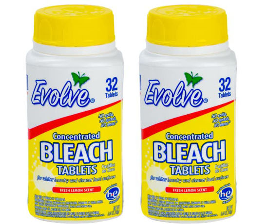 Picture of Evolve Concentrated Bleach Tablets - 32-ct (Pack of 2 Original Scent) (Fresh Lemon)