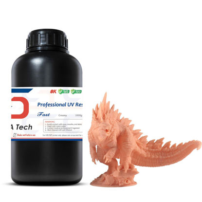 Picture of Siraya Tech Fast ABS-Like 3D Printer Resin 405nm UV-Curing Non-Brittle High Precision 3D Printing Liquid Standard Photopolymer Resin for LCD DLP 3D Printing 8K Capable (Creamy, 1kg)