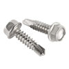 Picture of #14 x 1" Hex Washer Head Self Drilling Screws, Self Tapping Sheet Metal Tek Screws, 410 Stainless Steel, 100 PCS