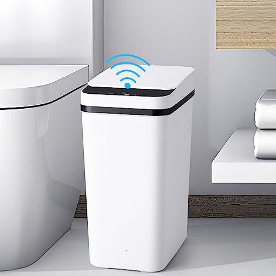 Smart Trash Can Capacity For Kitchen Bathroom Garbage Bin Automatic  Induction Waterproof Bin With Lid Usb Cable