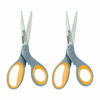 Picture of Westcott 13901 8-Inch Titanium Scissors For Office and Home, Yellow/Gray, 2 Pack