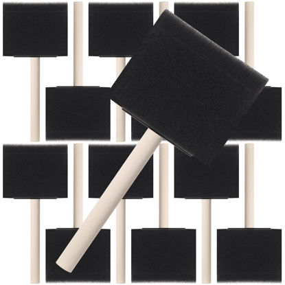 Picture of Bates- Foam Paint Brushes, 3 Inch, 12 pcs, Foam Brush, Sponge Brush, Sponge Brushes for Painting, Sponge Paint Brush, Foam Brushes for Staining, Paint Sponges, Sponge Paint Brushes for Painting.