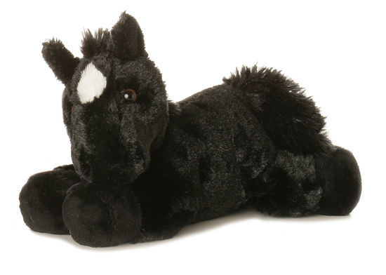 Picture of Aurora® Adorable Mini Flopsie™ Beau™ Stuffed Animal - Playful Ease - Timeless Companions - Black 8 Inches