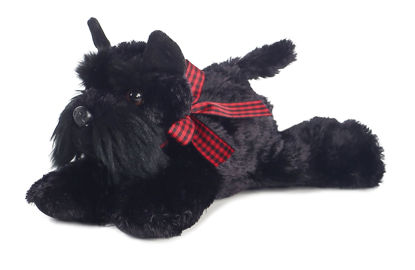 Picture of Aurora® Adorable Mini Flopsie™ Scotty™ Stuffed Animal - Playful Ease - Timeless Companions - Black 8 Inches