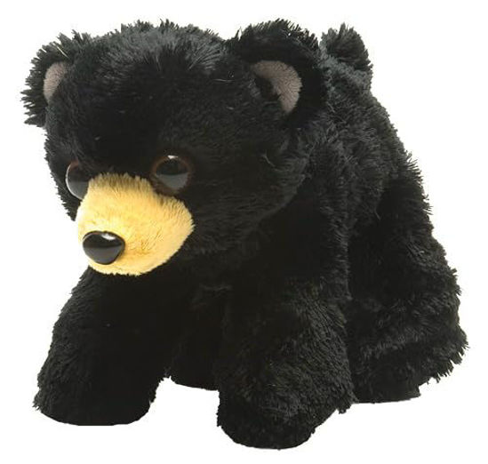 Picture of Wild Republic Black Bear Plush, Stuffed Animal, Plush Toy, Gifts for Kids, Hug’Ems 7" , Bear Black