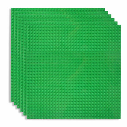 Picture of Lekebaby Classic Baseplates Building Base for Building Bricks 100% Compatible with Major Brands-Baseplate 10" x 10", Pack of 6, Green