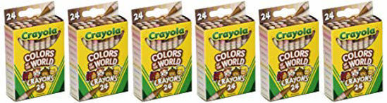 Picture of Crayola Bulk Crayon Set, Colors of The World, Multicultural, School Supplies, 6 Sets of 24 Colors