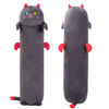 Picture of Mewaii Long Cat Plush Body Pillow, 28” Cute Black Cat Stuffed Animals Kawaii Soft Plushies, Kitten Plush Pillow Doll Toy Gift for Girls Boys