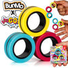 Picture of BUNMO Magnetic Rings Tri-Color | Fidget Toys Adults | Magnetic Fidget Rings | Endless Hours of Fun | Spin, Connect & Play | Addictive Fidget Toy for Boys & Girls | Great Teen Gift