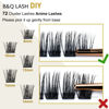 Picture of Lash Clusters D Curl 16mm DIY Lash Extensions 72 Clusters Lashes C D Curl B&Q LASH Wispy Volume Lashes Eyelash Clusters Extensions Individual Lashes Cluster DIY at Home (B35,D-16mm)