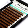 Picture of Colored Lash Extensions 0.07mm C Curl Brown Individual Volume Lashes Extensions 8-15 Mix Length Color Eyelash Extensions for Salon (Brown 0.07-C, 8-15mm)