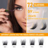 Picture of B&Q Lash Clusters D Curl 16mm DIY Eyelash Extensions 72 Clusters Lashes C D Curl Wispy Hybrid Eyelash Clusters Extensions Individual Lashes Cluster DIY at Home (B21,D-16mm)