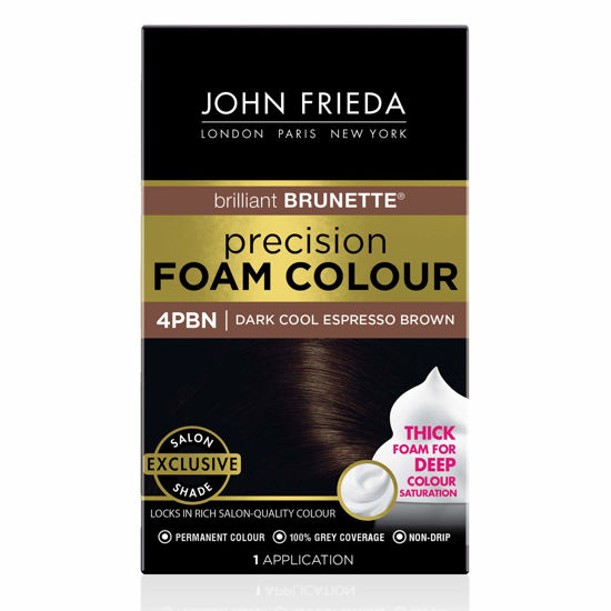 Picture of John Frieda Precision Foam Permanent Hair Colour in 4PBN Dark Cool Espresso Brown