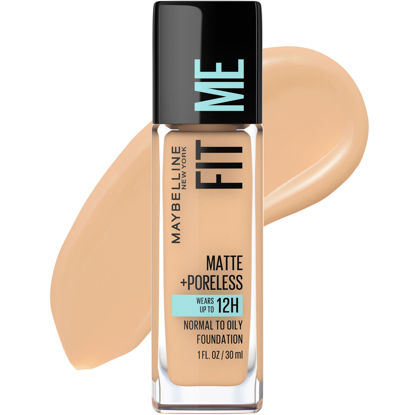 Picture of Maybelline New York Fit Me Matte + Poreless Liquid Oil-Free Foundation Makeup, Natural Beige, 1 fl; oz