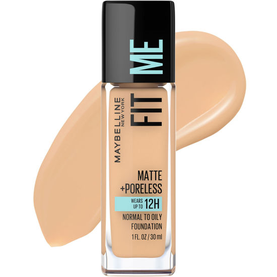 Picture of Maybelline New York Fit Me Matte + Poreless Liquid Oil-Free Foundation Makeup, Natural Beige, 1 fl; oz