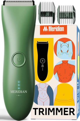 Picture of MERIDIAN Original Ball Trimmer Men, Body Hair Trimmer Men, Ball Shaver Men, Pubic Hair Trimmer Men, Body Shaver Men, Body Trimmer for Men, Body Groomer for Men, Man Scape with Meridian Sage