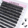 Picture of Cluster Lashes Mixed Length 50D 240 Individual Lashes D Curl Lash Clusters Volume Eyelash Clusters DIY Lash Extension Kit Fluffy Cluster Eyelash Extensions (50D-0.07D, 9-16mm)