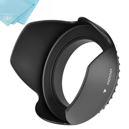 Picture of 58mm Digital Tulip Flower Lens Hood for Canon Rebel T5, T6, T6i, T7i, T8i, EOS 80D, EOS 90D, EOS 77D, SL3 Cameras with Canon EF-S 18-55mm is STM Lens