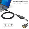 Picture of BENFEI HDMI to VGA, HDMI to VGA Adapter (Female to Male) with 3.5mm Audio Jack Compatible for TV Stick, Computer, Desktop, Laptop, PC, Monitor, Projector, Raspberry Pi, Roku, Xbox and More - Black