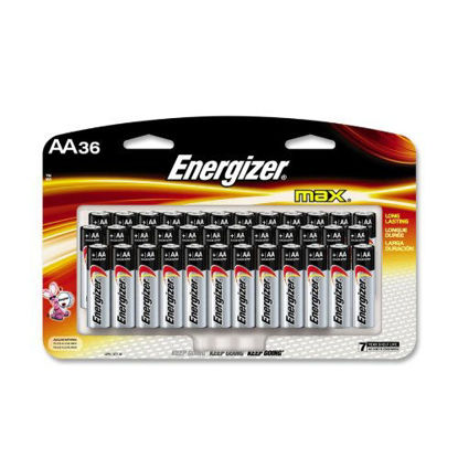 Picture of Energizer E91SBP36H Alkaline Battery, AA, 36/PK, BKSR