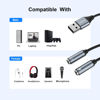 Picture of USB Headset Adapter,ANDAPA USB Audio Adapter Stereo External Sound Card with 3.5mm Headphone and Microphone Jack for Windows Mac Linux PC Laptops Desktops PS5