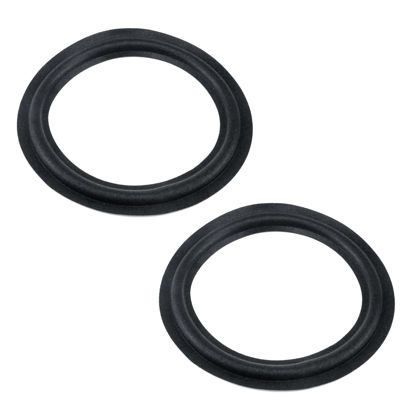 Picture of Dnyta Speaker Foam Surround Rings Round Rubber Edge Speaker Repair Parts, Fit for 6.5" Speakers