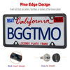 Picture of BGGTMO Carbon Fiber License Plate Frame-Aluminum License Plate Frames Handmade Covering 100% Real Carbon Fiber | Stainless Steel Tamper Proof License Plate Screws,CF Cover | 4 Hole Slim Frame 1 Pack