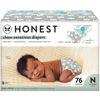 Picture of The Honest Company Clean Conscious Diapers | Plant-Based, Sustainable | Above It All + Pandas | Club Box, Size Newborn, 76 Count