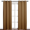 Picture of NICETOWN Sleek Blackout Curtains 84 inches Length for Windows, Noise Reducing and Block Draft Panels for Door Doorway Laundry Office Luxury Decor Theme (2 Panels, Gold Brown, W42 x L84 -Inch)