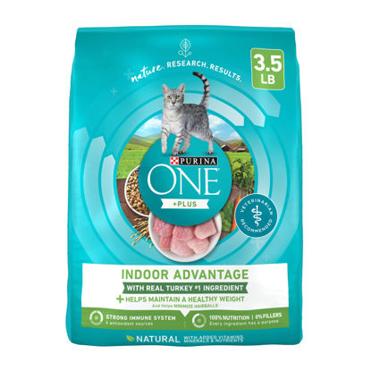 Picture of Purina ONE Natural, Low Fat, Weight Control, Indoor Dry Cat Food, +Plus Indoor Advantage - 3.5 lb. Bag