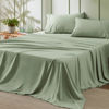 Picture of Bedsure King Size Sheets - Soft 1800 Sheets for King Size Bed, 4 Pieces Hotel Luxury Sage Green King Sheets, Easy Care Polyester Microfiber Cooling Bed Sheet Set