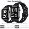 Picture of EXCHAR Sport Band Compatible with Apple Watch Band 40mm Series 5/4 Breathable Soft Silicone Replacement Wristband Women and Men for iWatch 38mm Series 3/2/1 Nike+ All Various Styles M/L Grey-Black