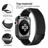 Picture of WEFU Compatible with Apple Watch Band 38mm 42mm with Case, Stainless Steel Mesh Milanese Loop with Adjustable Magnetic Closure Replacement for iWatch Band Compatible with Apple Watch Series 3 2 1