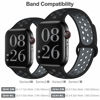 Picture of EXCHAR Sport Band Compatible with Apple Watch Band 44mm 42mm Breathable Soft Silicone Replacement Wristband Women and Man for iWatch Series 5 4 3 2 1 Nike+ All Various Styles M/L Black-Grey