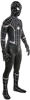 Picture of Lotusuncostume Black Superhero Bodysuit Spandex Zentai Suits Halloween Cosplay Costume Kids Small