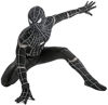 Picture of Lotusuncostume Black Superhero Bodysuit Spandex Zentai Suits Halloween Cosplay Costume Kids Small