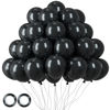 Picture of Voircoloria 105pcs Black Balloons 12inch Party Latex Balloons for Birthday Graduation Baby Shower Anniversary New Year Holiday Party Decorations