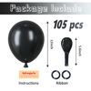 Picture of Voircoloria 105pcs Black Balloons 12inch Party Latex Balloons for Birthday Graduation Baby Shower Anniversary New Year Holiday Party Decorations