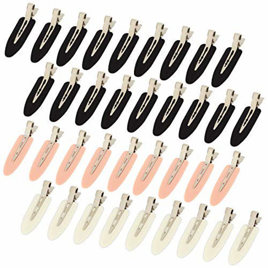 Picture of 36 pieces No Bend Hair Clips, No Crease Hair Clips, Pin Curl Hair Clips for Makeup Hair Styling