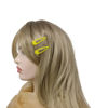 Picture of 40 Counts Yellow Color Metal Snap Hair Clips 2 Inch Barrettes for Women Accessories