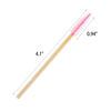 Picture of Tbestmax 50 Disposable Mascara Wands Eyelash Brush Spoolies for Eye Lash Extension Eyebrow Bamboo Stick Pink