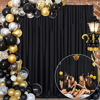 Picture of 10x10FT Black Backdrop Curtains for Parties - Black Backdrop Curtain for Baby Shower Birthday Photo Home Party Backdrop Curtains 5x10FT 2 Pcs