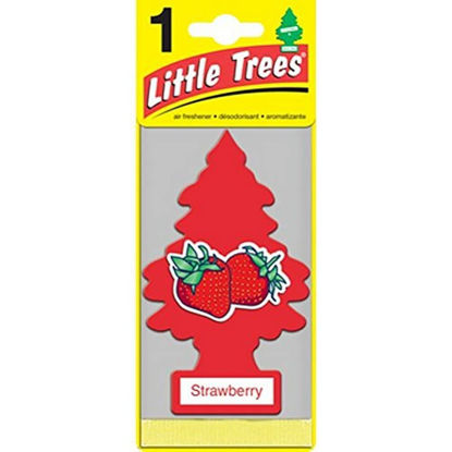 Picture of LITTLE TREES Car Air Freshener | Hanging Paper Tree for Home or Car | Strawberry | 6 Pack