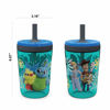 Picture of Zak Designs Kelso 15 oz Tumbler Set (Toy Story 4 - Woody & Buzz 2pc Set) Toddlers Cup Non-BPA Leak-Proof Screw-On Lid with Straw Made of Durable Plastic and Silicone, Perfect Baby Cup Bundle for Kids