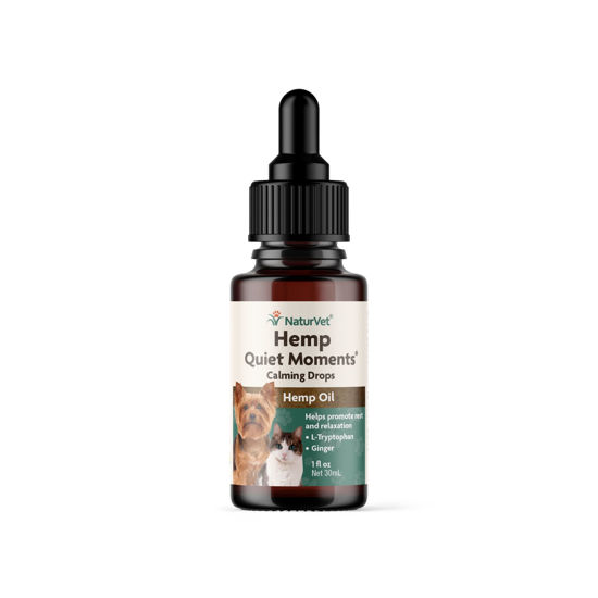 Picture of NaturVet Hemp Quiet Moments Calming Drops for Cat, 1oz