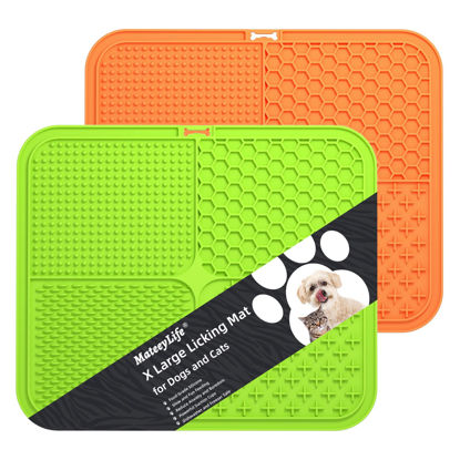 Picture of MateeyLife Licking Mat for Dogs and Cats, Premium Lick Mats with Suction Cups for Dog Anxiety Relief, Cat Lick Pad for Boredom Reducer, Dog Treat Mat Perfect for Bathing Grooming etc.