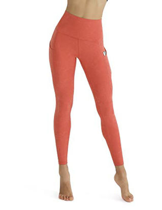 GetUSCart- Colorfulkoala Women's High Waisted Pattern Leggings Full-Length  Yoga Pants (XS, Pink ? Blue Fallen Leaves)