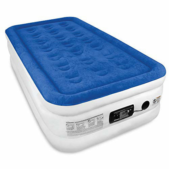 Picture of SoundAsleep Dream Series Luxury Air Mattress with ComfortCoil Technology & Built-in High Capacity Pump for Home & Camping- Double Height, Adjustable, Inflatable Blow Up, Portable - Twin Size