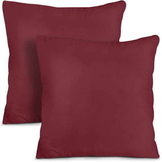 Picture of Utopia Bedding Throw Pillows Insert (Pack of 2, WineRed) - 18 x 18 Inches Bed and Couch Pillows - Indoor Decorative Pillows